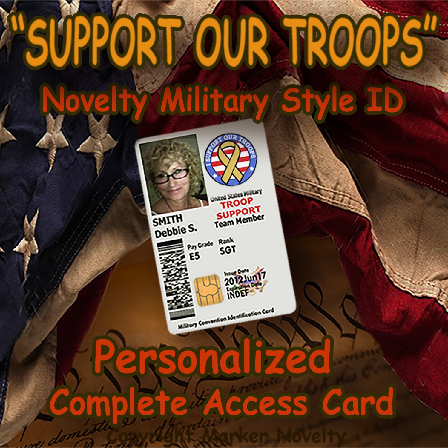 novelty military id